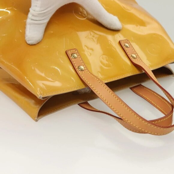 LOUIS VUITTON Monogram Vernis Reade PM Hand Bag Beige LV Auth - Picture 7 of 16